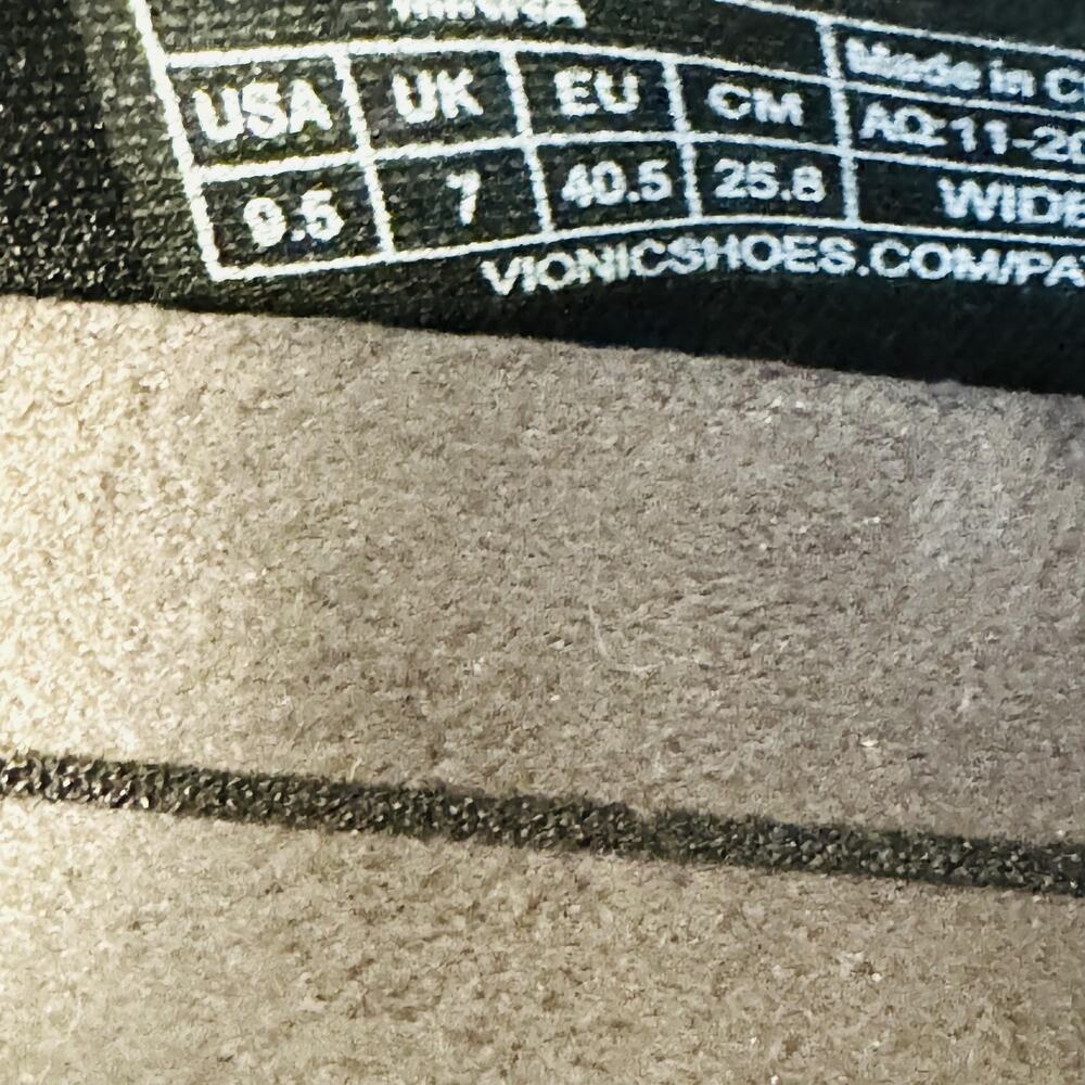 Vionic Shoes Womens 9.5 Black Leather Minna Ballet Flats Bow Cap Toe Comfort - Picture 12 of 13